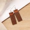 Niche Design Wooden Earrings Handmade Retro Literary Earrings Women's Simple Ear Jewelry