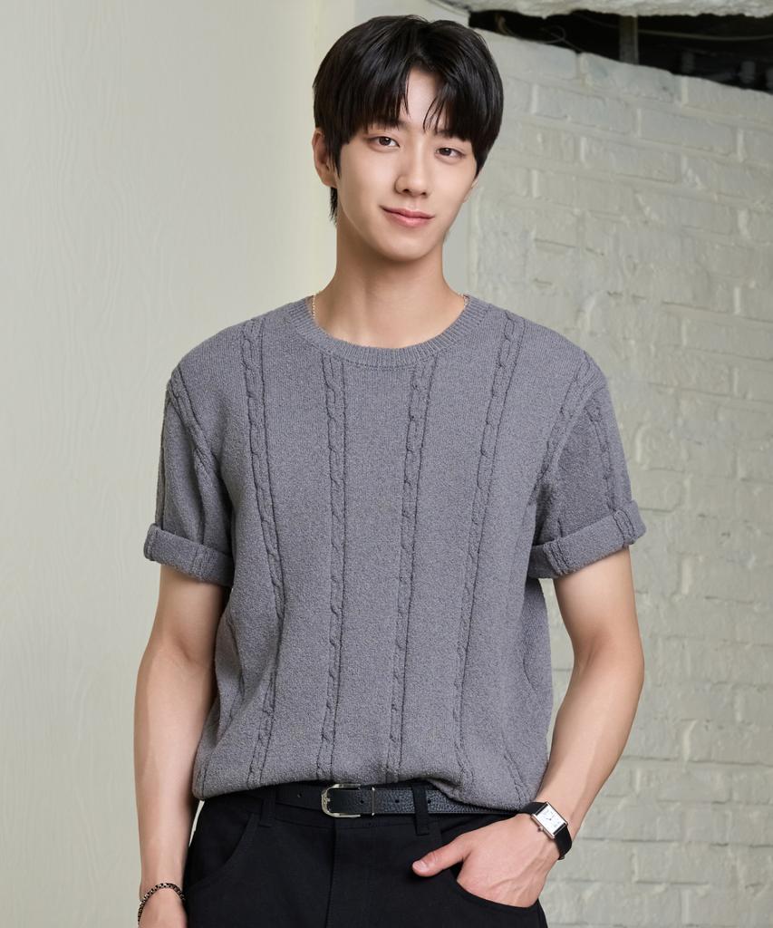 HYOJI 26 Ss Washable Cable Round Crop Knit (6 Colors)