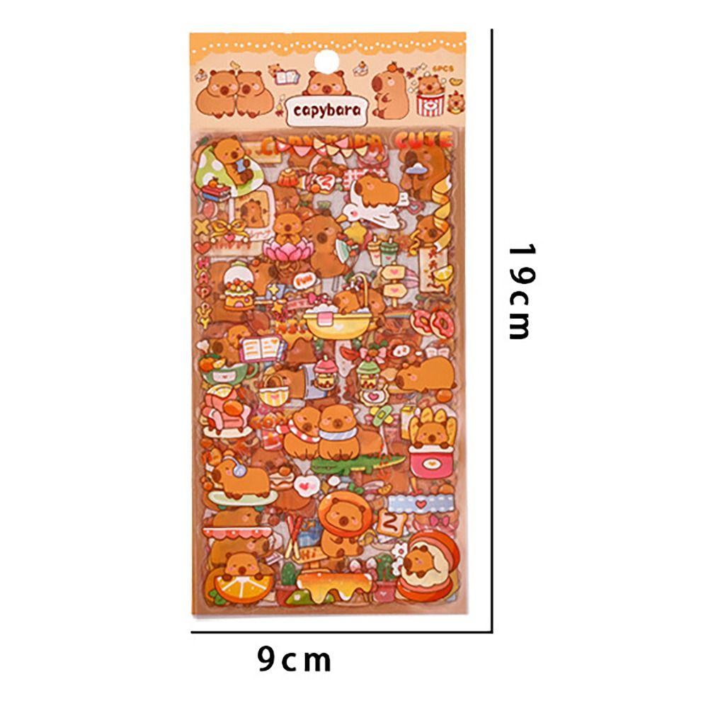 6шт CAPYBARA мультфильм наклейки водонепроницаемый самоклеящийся дневник журнал наклейка DIY этикетка наклейка для ноутбука гитара скрапбук