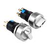 16Mm Stainless Steel Rotary Selector Switch, 3-Position Switch, 12V Led Light Button Switch