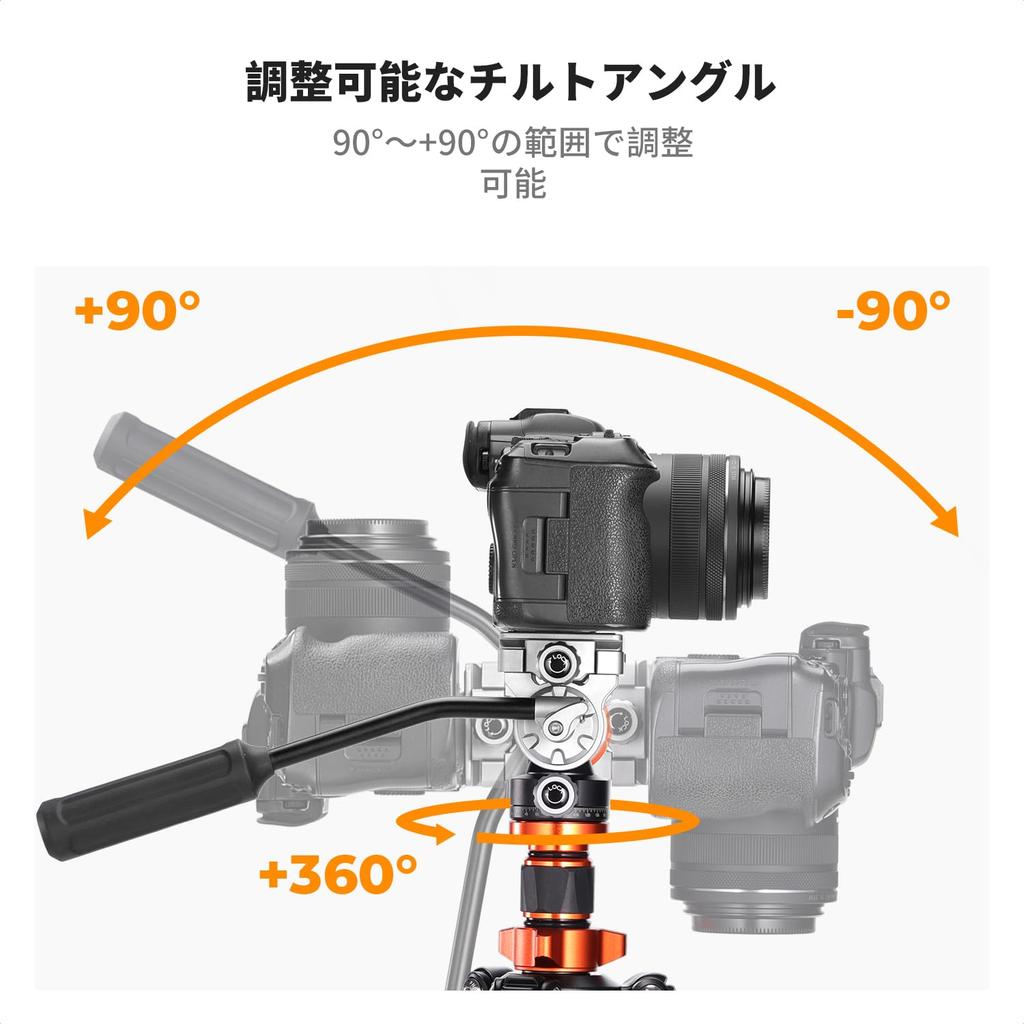 Концепция камеры Карбоновая камера Смартфон Ультра Монопод Переменная грузоподъемность Центральная ось 360 градусов Гидравлическая головка Прикрепленная SLR Штатив для путешествий, K&F