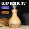 Ультразвуковой диффузор эфирных масел 150 мл, увлажнитель с текстурой под дерево, с цветной светодиодной подсветкой для спальни и дома