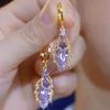 Chic Zircon Leaf Tassel Ear Cuffs - Y2K Minimalist Style Earrings for Women