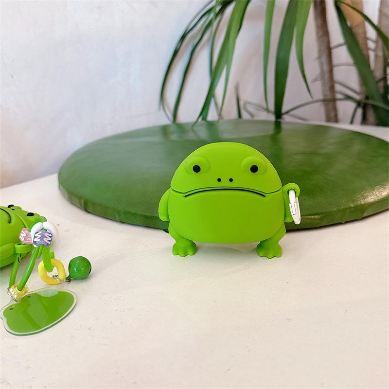 Лягушка для AirPods pro2 apple bluetooth беспроводная 2 наушника чехол 3-го поколения милый силиконовый креативный брелок мужской