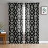 Skull Black Sheer Curtains Window Tulle Curtains For Living Room Bedroom For Kitchen Veiling Curtains Decoration