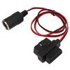 Адаптер гнезда прикуривателя OBD2, 16-контактный Т-образный разъем, шнур питания для автомобилей с OBD