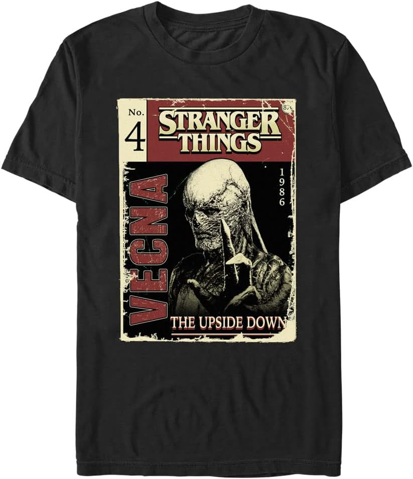 Stranger Things Men's Big & Tall Vecna Pulp Comic Short Sleeve Tee