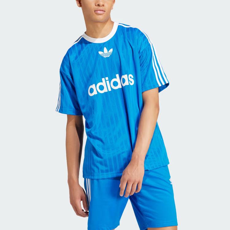Adidas Футболка Adicolor синяя птица/белый цвет для мужчин в уличном стиле IM9456