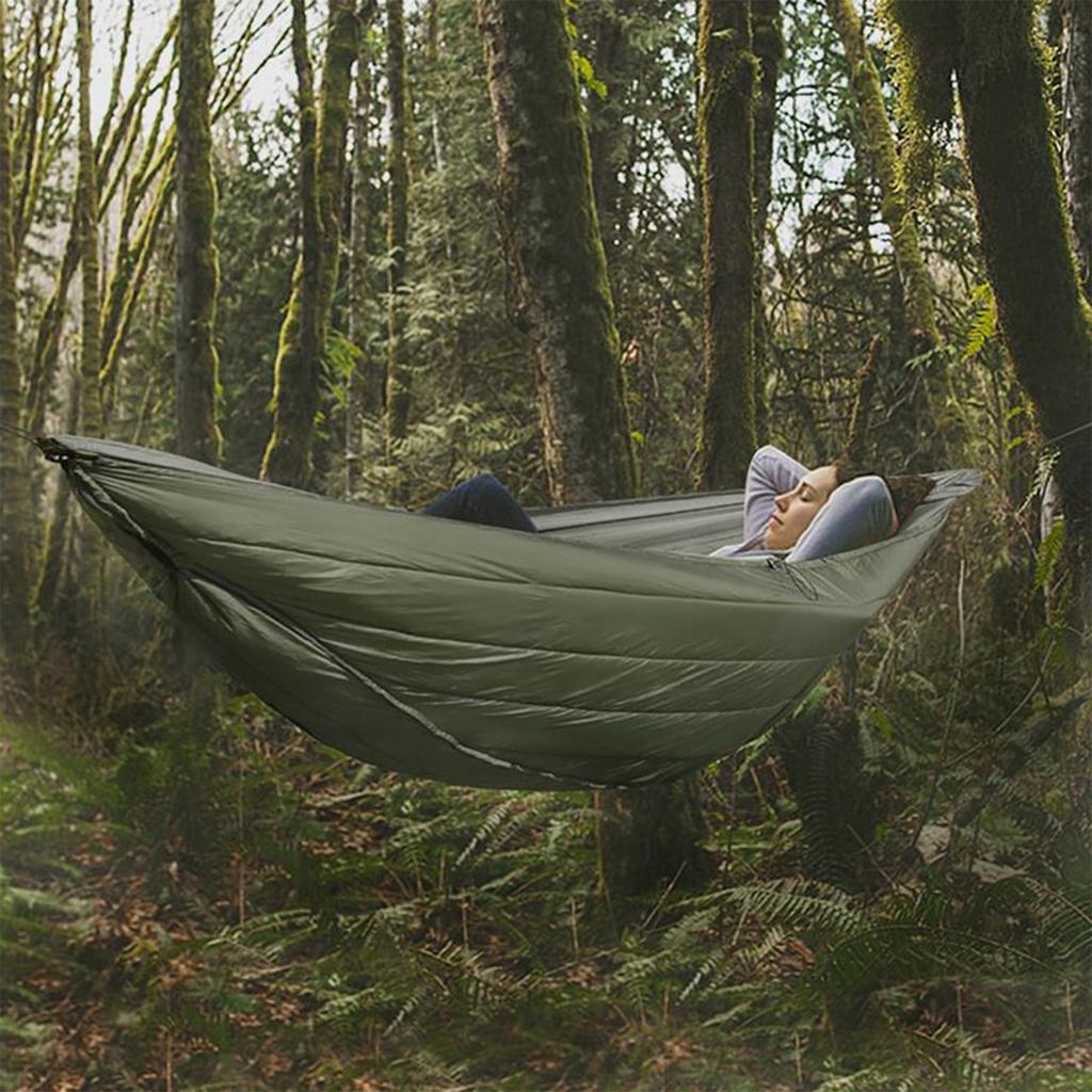 Multifunctional Hammock Underquilt Winter Warm Hammock Under Blanket Poncho for Camping Hiking Traveling