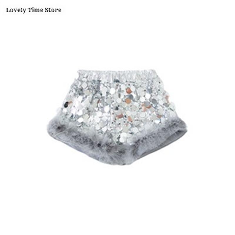 Hip Hop Girls Shiny Silver Crop Top Street Dance Sequin Shorts Kid K-pop Jazz Clothes Set Children Girl Group Streetwear Costume