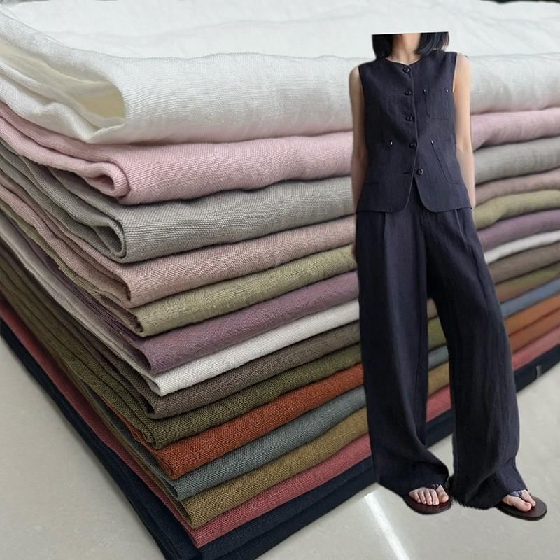 Льняная и рамиевая ткань для Ханьфу Мягкая дышащая к телу Ткань из натуральной пряжи, окрашенной в массе Платье Халат Платье Ханьфу DIY Дизайнер Оптовая торговля