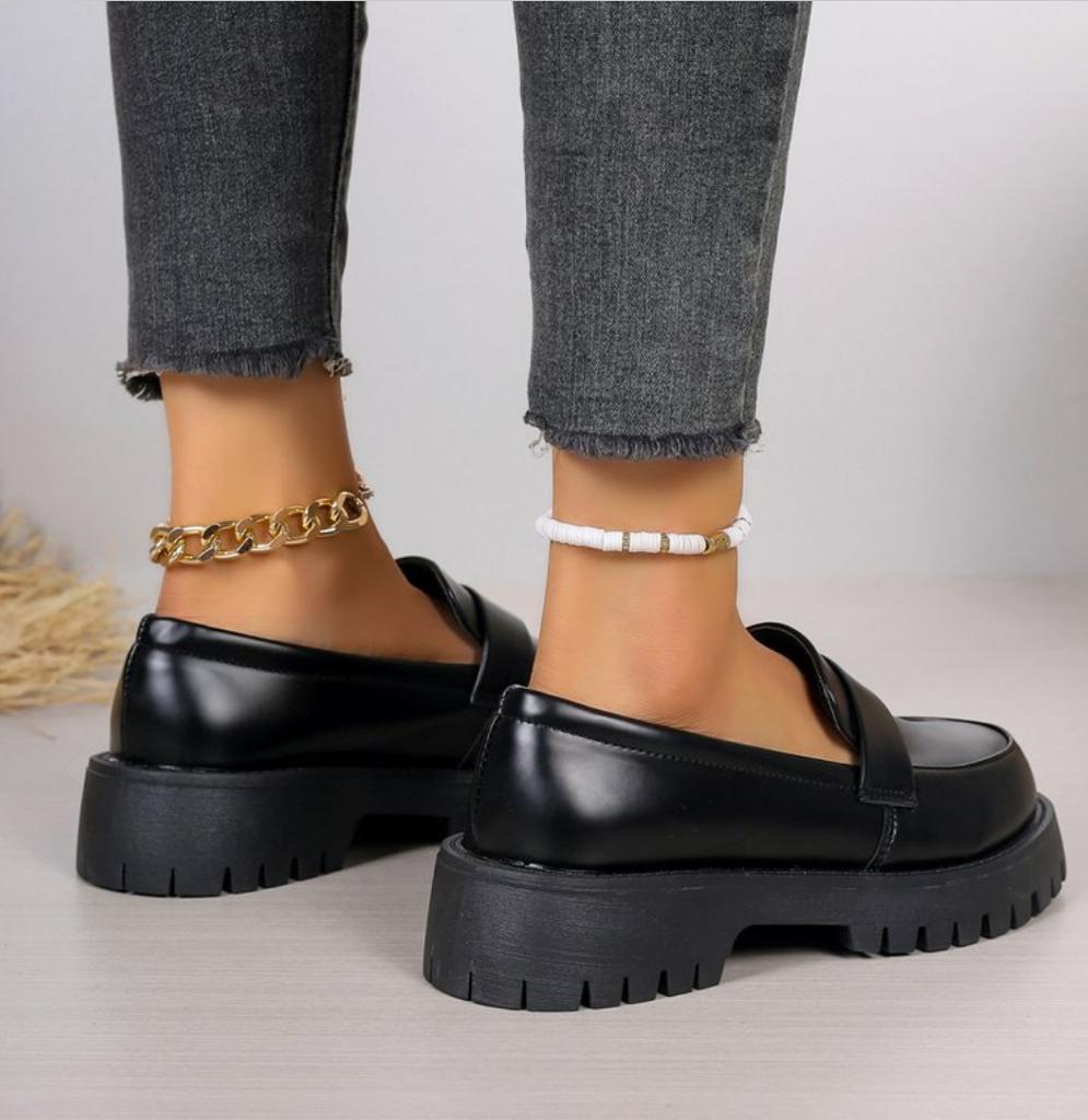 Модные лоферы на платформе в британском стиле для женщин 2024, больших размеров, с круглым носком, одинарная обувь, женские оксфорды на толстой подошве из искусственной кожи, zapatos mujer