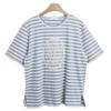 Shop   Women Crown Lace Regular FiT 100  CoTTon STriped T shirT By.g Wsh 3528 1