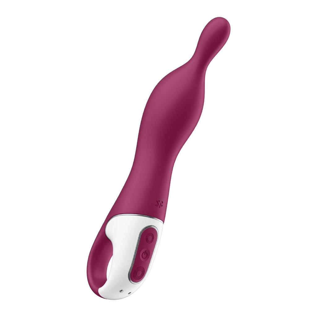 Satisfyer 1 ягодный вибратор Порция Над Глубоко внутри Точечный Мягкий наконечник головки Гибкий Средний оргазм Среднее развитие оргазма Вибратор Электрический
