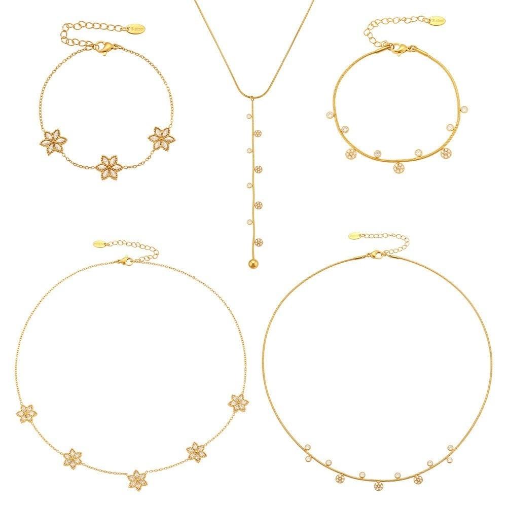Elegant Y Chain Necklace Bracelet Choker Necklace Fashion Zircon Necklace Women Jewelry