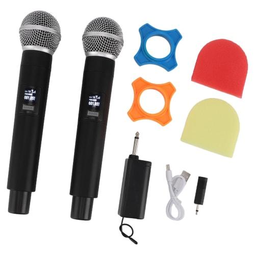 Wireless VHF Microphone, Professional Handheld USB Rechargeable for Karaoke