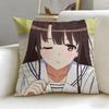 romance anime Saekano Cushion Cover Soft  EasyWash Pillow Case  Versatile for Couch Bed Travel and Office
