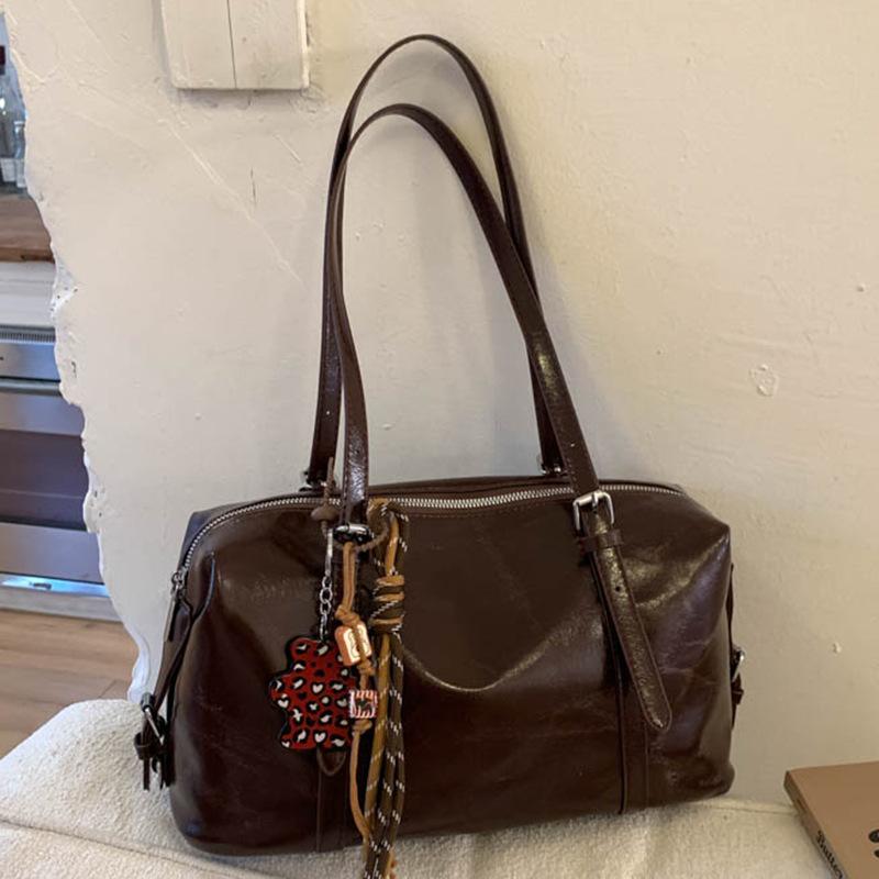 Нишевая ретро простая сумка подмышку осень новая большая вместимость сумка для поездок на работу высокая ценность плечевая сумка-тоут