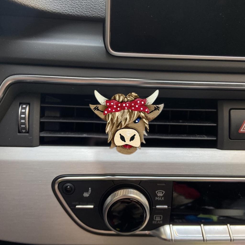 Colorful Bow Cow Shaped Aroma Vent Car Love Stone Creative Perfume Car Diffuser Perfume Clip Conditioning Car Interior Accessories