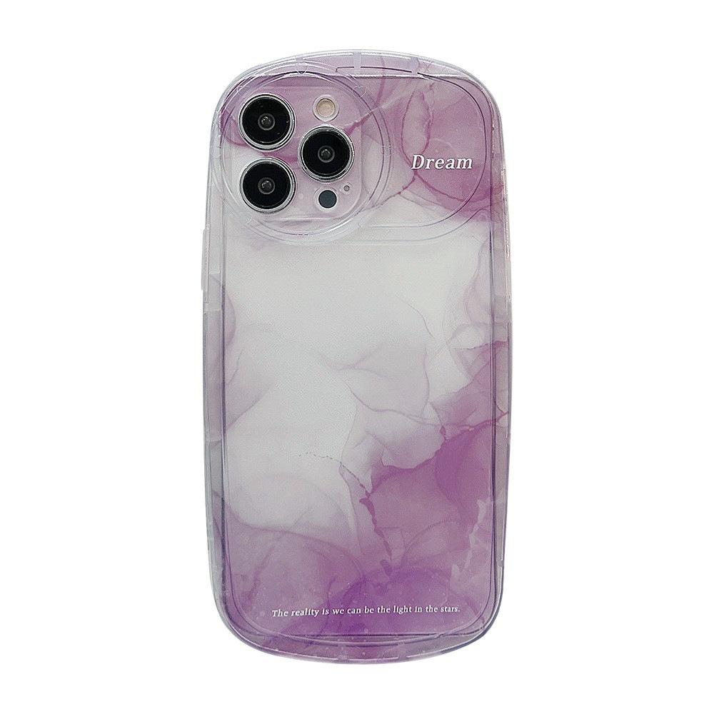 Dream Purple Ins Art Cartoon Gradient задняя крышка для Iphone 13 Promax 11 12 14 Pro Max Plus Мягкий силиконовый противоударный чехол для телефона