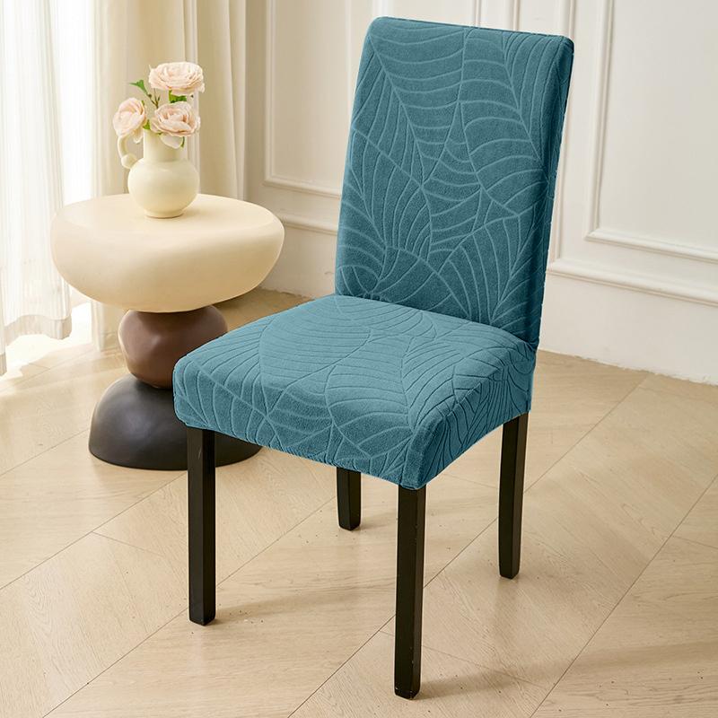 Jacquard Solid Chair Cover Anti-dirty Seat Slipcover for Wedding Dining Room Restaurant Office Banquet Soft Durable Chair Cover
