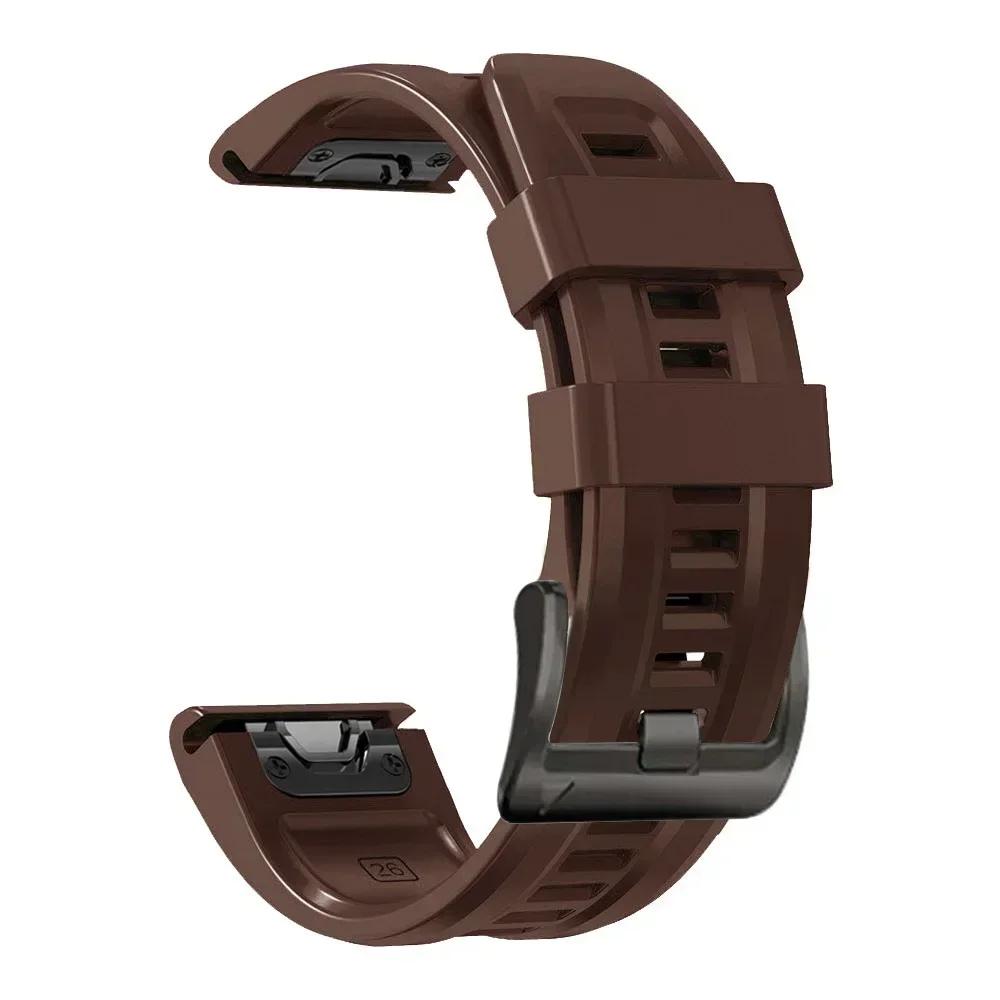 Силиконовый ремешок 22 26 мм для Garmin Quatix 8/Tactix 8 7Pro/Fenix5 5x puls 7 7x 6 6x 8 Pro 47mm 51mm/D2 Bravo Quick Fit Спортивный ремешок
