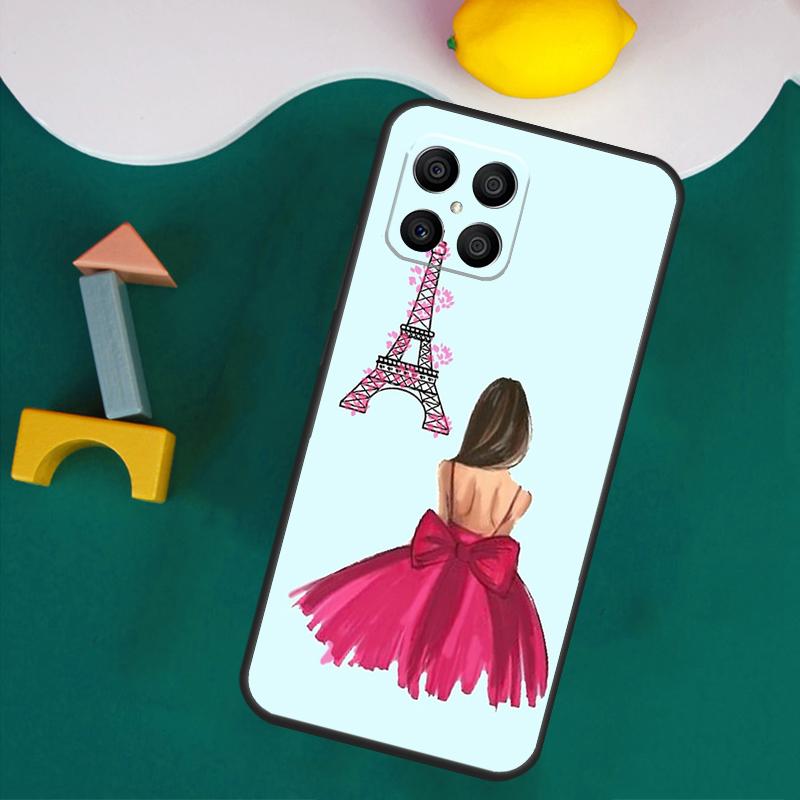Чехол City Fashion Girl для Honor 200 Lite 50 70 90 X9a X8a X8 X9 X8b X9c X9b Honor Magic 5 6 Pro 7 Lite