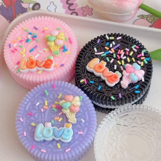 1/2Pcs Sandwich Cookie Squeeze Toy Stress Relief Biscuit Sensory Pinch Toy Kids Teens Adults Soft TPR Simulation Food Fidget Toy