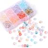 8mm Glass Gradient Crystal Wheel Bead Set Box For Jewelry Making DIY Bracelet Necklace