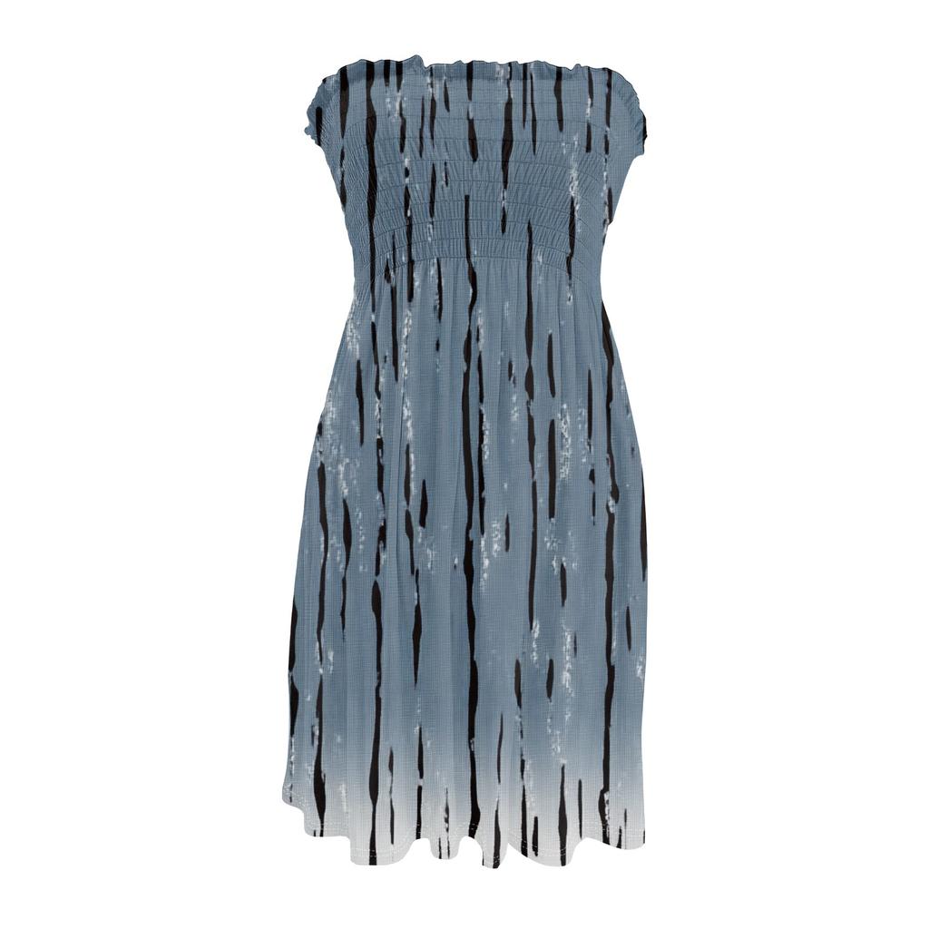 Tube Dress For Women,Cute Sexy Off Shoulder  Print Sleeveless Dress