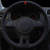 DIY Artificial Leather Black Steering Wheel Cover For Volkswagen Golf 6 Mk6 VW Polo MK5 2010-2013 Wear-resistant