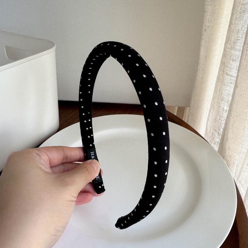 Trendy Polka Dot Multicolor Hairbands Thick Sponge for Elegant Styling