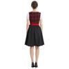 Traditional Oktoberfest Dress Womens Dirndl Costume Lace Up Bodice Apron Skirt Festival Outfit