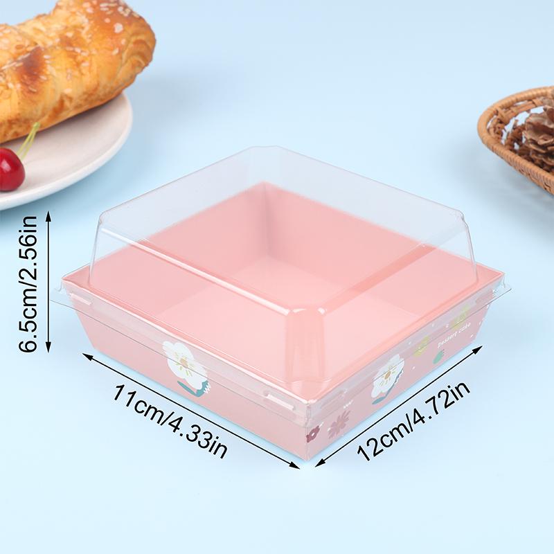 50 шт. Коробка для торта, десерта, пончика с прозрачными крышками, коробка для упаковки печенья, выпечки, сэндвичей, свадебная, на день рождения, рождественская, домашний инвентарь