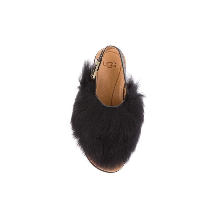 UGG Удобные повседневные шлепанцы на резиновой подошве, бесшумные, быстросохнущие, женская обувь, черные 1019870-BLK