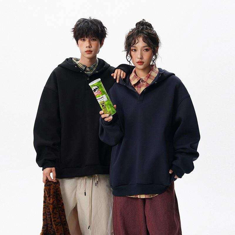 2026 Unisex Oversized Hooded Sweatshirt Streetwear Casual Long Sleeve Pullover Teens Adults