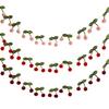 Праздничная Гирлянда из Войлочных Шариков "Вишня" Создайте Праздничную Рождественскую Атмосферу