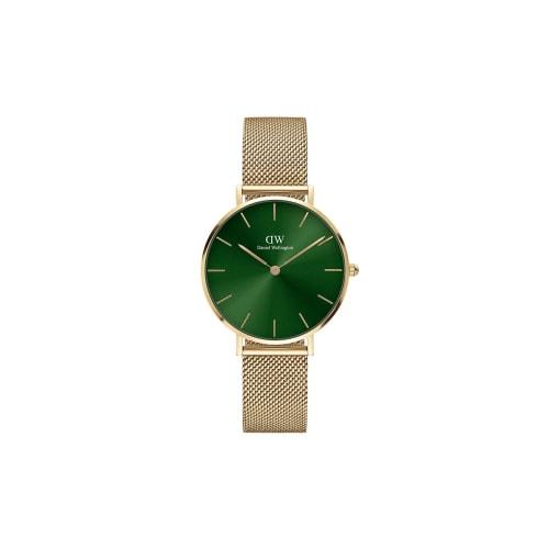 [Official Shop/2-Year Warranty/Authentic Import] Daniel Wellington DW Women's Petite Emerald 32mm Watch, Stylish Brand Metal Watch In Gold and Green,