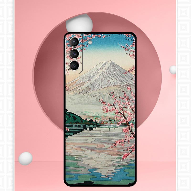 Японский стиль Укиё-э Чехол для Samsung Galaxy S25 Ultra S20 S21 S22 S23 S24 Ultra S9 S10 Plus S25 FE Чехол Funda