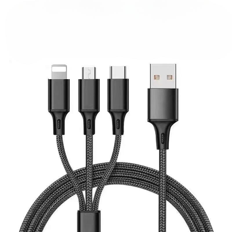 USB-кабель для быстрой зарядки универсального многофункционального кабеля 3 в 1 для сотового телефона Samsung типа C