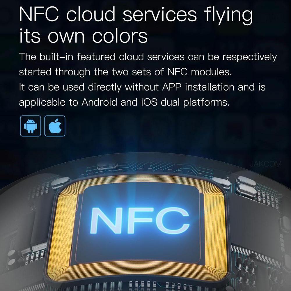 Jackcom R4 Смарт-кольцо Носимое устройство NFC Волшебное кольцо Водонепроницаемое кольцо для здоровья Мужчины Женщины Ювелирные изделия для телефона IOS Android Черное кольцо