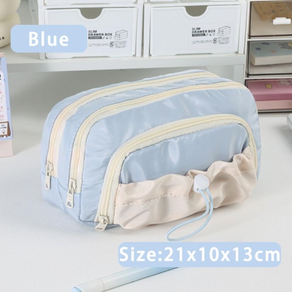 Five-Layer Pen Bag Large Capacity Stationery Organizer Fashion Pen Storage Bag Student