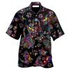 Fashion 3D Printed Colorful Cat Graphic Shirts For Unisex Summer Short Sleeve Casual Up Vacation Beach Shirts Men Women Top Tees