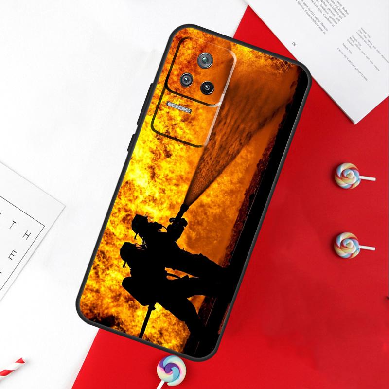 Пожарный Пожар Пожарный Чехол Для Xiaomi 14 Ultra 15 13 11T 12T 13T 14T Pro POCO X7 Pro X3 X5 X6 M6 F5 F6 Pro