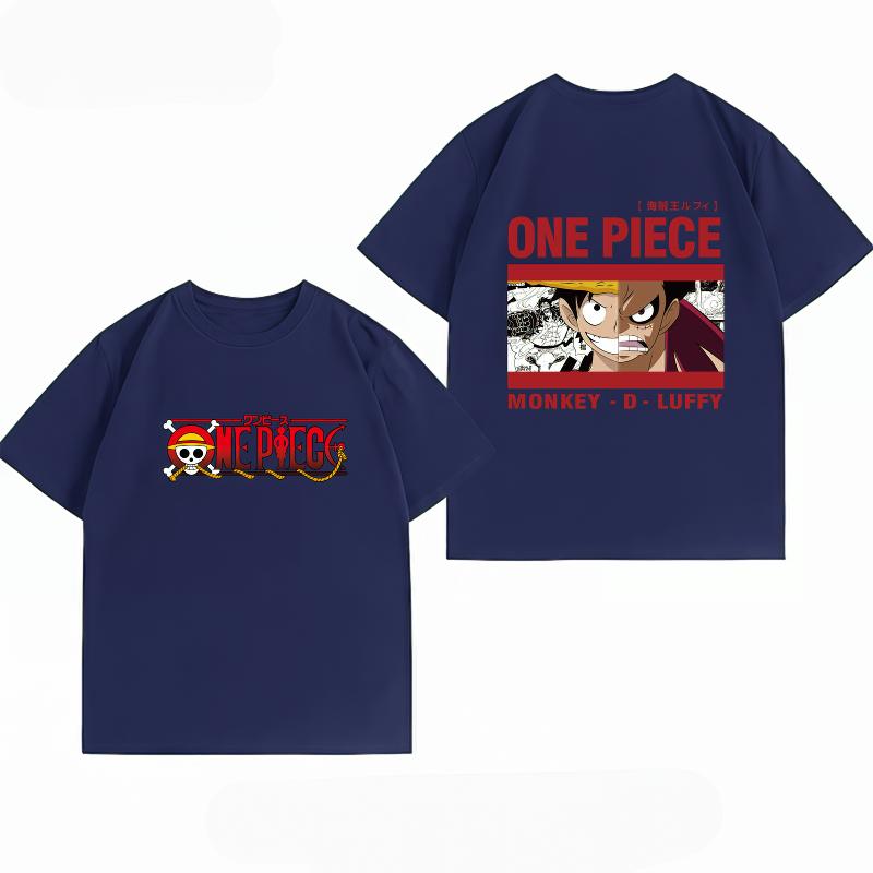 Unisexs Clothing New 100 Cotton Summer TShirt One Piece Unisexs TShirt Monkey D Luffy Print Casual Unisexs TShirt