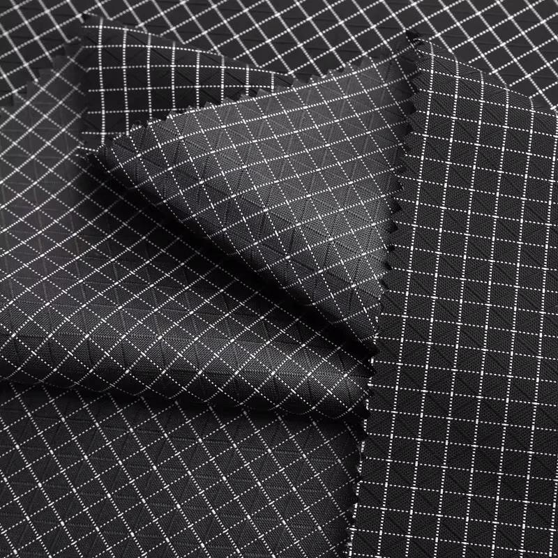 100x150cm 210d Grid Waterproof Fabric Wear-Resistant Nylon Ultra-Light Cloth for Outdoor Garment Wear resistance Material Suppli