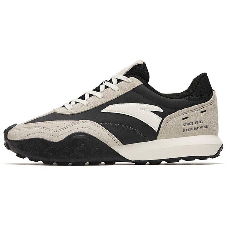 Anta Abrasion Resistant Abrasion Resistant Low top Casual Shoes Women's Black Gray White 122238857S-2
