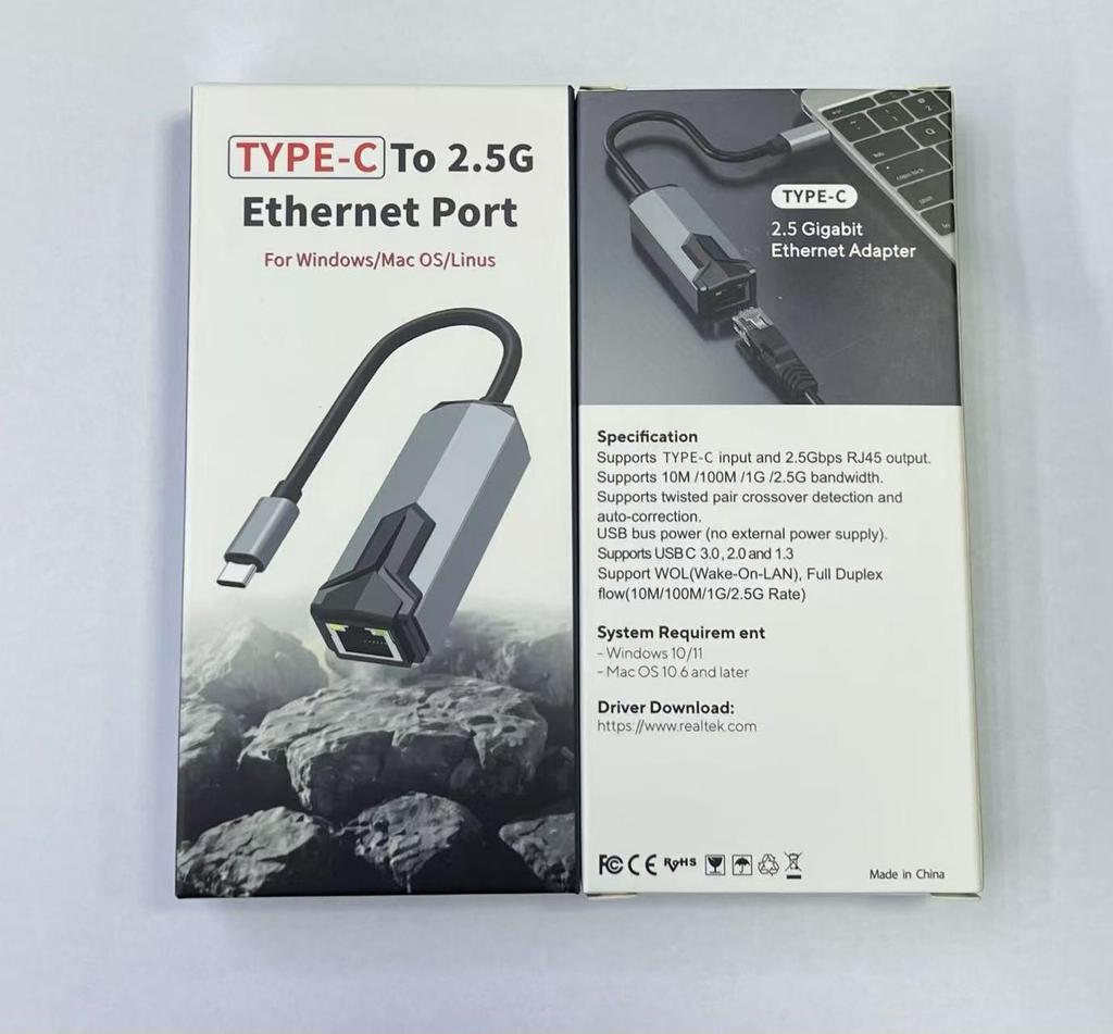 USB/Type-C 5G Ethernet Network Adapter for Computers/Tablets