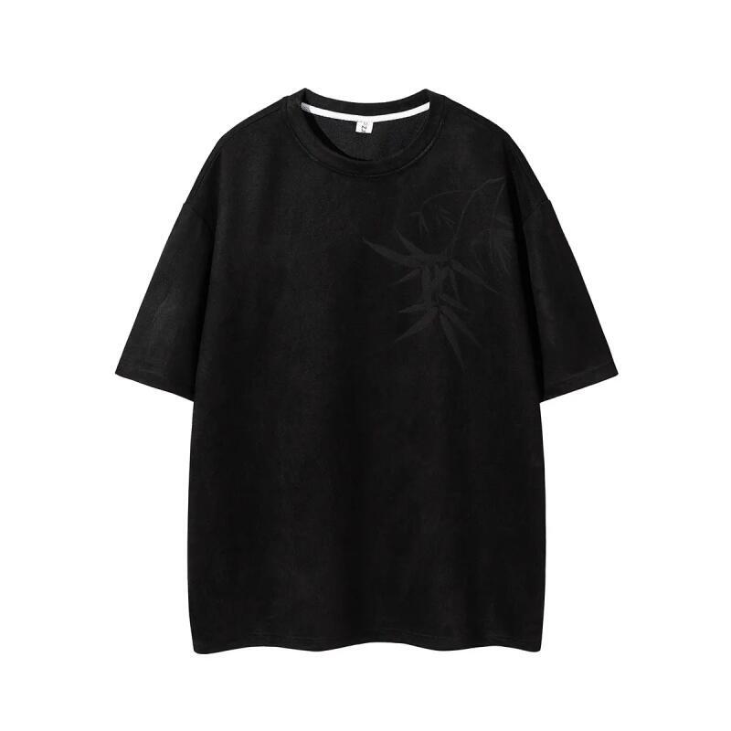 Летние мужские футболки с бамбуковым принтом 2026 года, топ в китайском стиле Ханьфу, модная мужская повседневная футболка, мужская свободная дышащая футболка