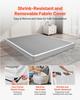 Box Spring, Queen Size Bed Frame with Washable Fabric Cloth, Heavy Duty Metal Frame for Queen Bed, 130 mm Mattress Foundation, 1587.57 kg Max Weight